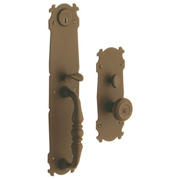 Baldwin 6556 polished brass full dummy handle set 