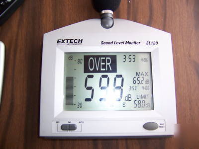 Extech sl-120 sound level monitor with user manual