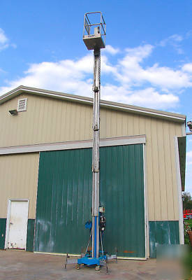 Genie 31' telescopic 1 man scissor, basket, boom lift