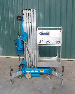Genie 31' telescopic 1 man scissor, basket, boom lift