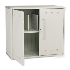 Iceberg snapease stackable storage cabinet with lock