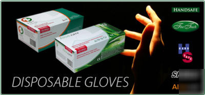 Powder free latex gloves box of 100 med, beauty dental