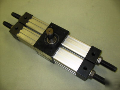 Rotary actuator, 180 deg, tandem cylinders, numatics.