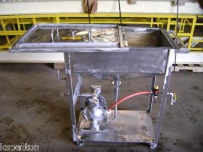 25 gallon cip tank with ss diaphram pump parts cleaner