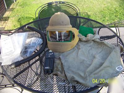 Bullard sand blasting helmet/respirator w/ cool tube