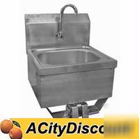 Hand sink 16X15 knee operated with faucet nsf hs-1615K