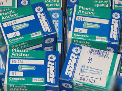 3500 blue conical plastic plugs concrete wall anchors
