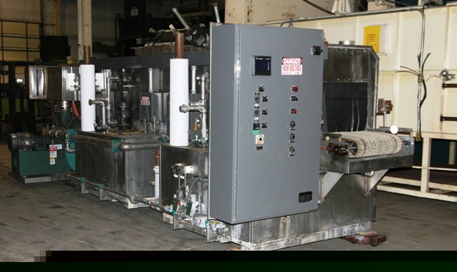 Industrial parts washer conveyor type stainless steel