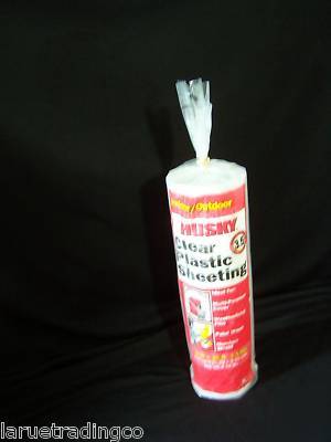 New ~husky~clear plastic sheeting~3.5MIL~10 ft x 25 ft
