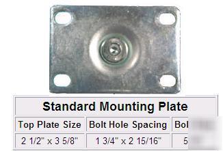 Set 4 swivel casters with polyurethane wheels 4