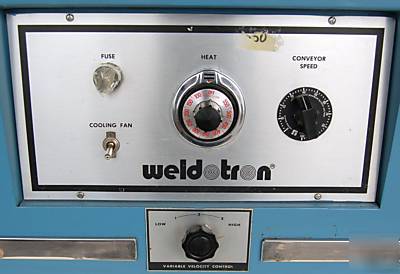 Used: weldotron console shrink tunnel, model 7121A