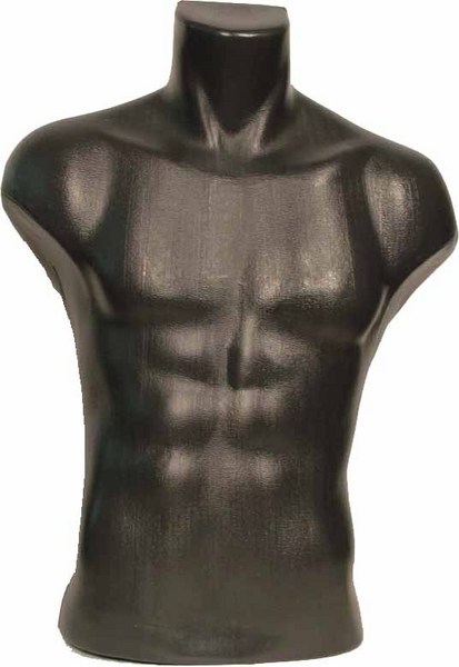 Male table top mannequin torso form black size small