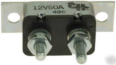 New 12 volt/12V/12VDC, 50 amp/50A circuit breaker #264