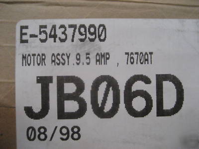 New industrial vacuum motor 9.5AMPS 7670AT JB06D