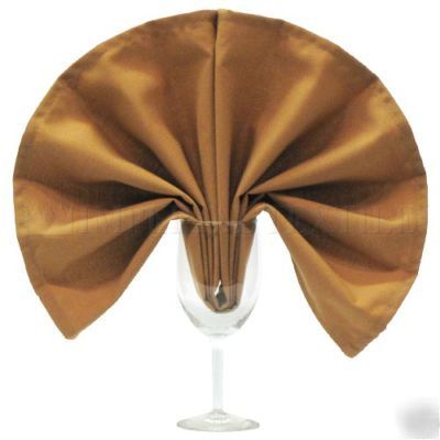 New lot 33 restaurant wedding napkins toffee 22 x 22