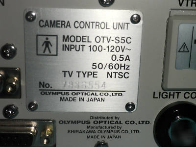 Olympus otv-S5 camera control unit(ccu)/video processor