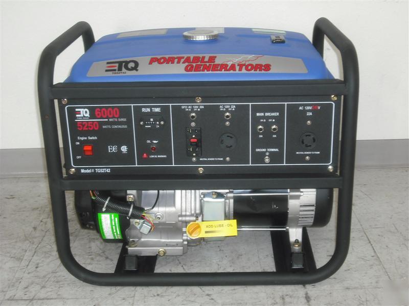 Portable electric generator 6000 watts 6KW camp power