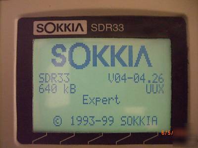 Sokkia SDR33 data collector 640 kb with warranty sdr 33