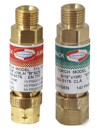 Uniweld flashback arrestors