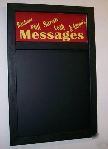 Vintage style personalized menu board chalkboard