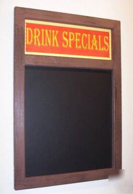 Vintage style personalized menu board chalkboard