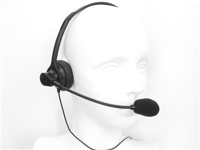 Motorola 2-pin over-head headset w/boom-mic ~ used