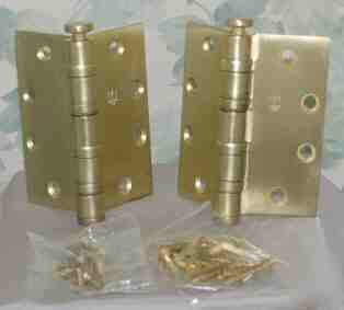 2 hager satin brass door hinge BB1168 full mortise US4