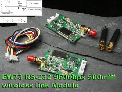 2X RS232 wireless transceiver module 500MW 433M robot