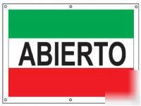 Abierto vinyl sign banner 24