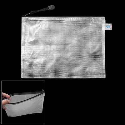 Clear plastic portable handy zipper closure bag holder
