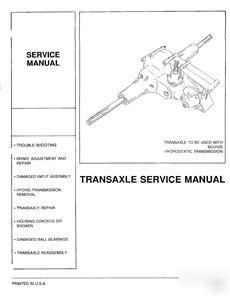Hydrogear bdu-10S transaxle serv man pdf on disc.