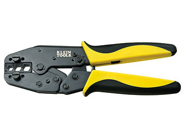 New klein ratcheting crimper with coaxial hex die set