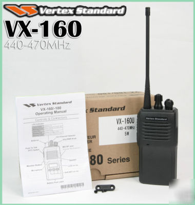 Vertex standard vx-160 uhf 440-470 mhz portable 