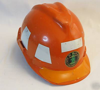 Vintage orange hard hat ~ city of palo alto, california