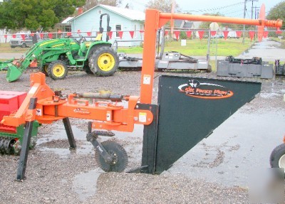 Rotary offset silt fence plow sfp-36