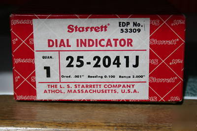 Starrett #25-2041J dial indicator range zero to 2.000