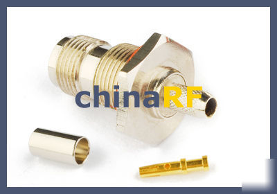 Tnc jack crimp bulkhead connector for RG58 LMR195