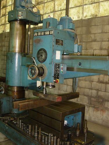 Wmw radial arm drill 4FT model BR60-1600-gh bed 5FTX3FT