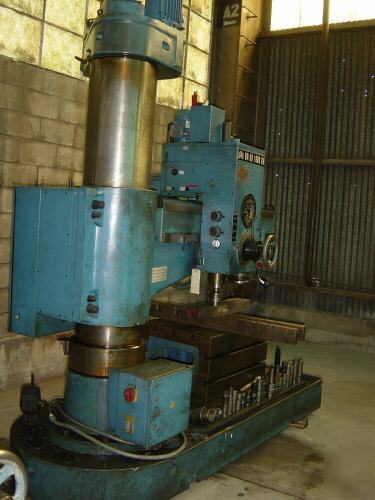 Wmw radial arm drill 4FT model BR60-1600-gh bed 5FTX3FT