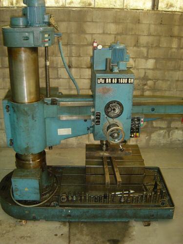 Wmw radial arm drill 4FT model BR60-1600-gh bed 5FTX3FT