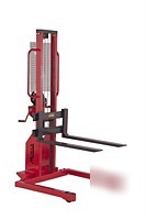 Heavy duty manual winch stacker lift free shipping