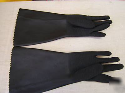 7-33 sandblast gloves parts cleaning rubber gloves