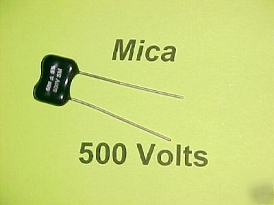 800PF at 500V dipped silver mica capacitors : qty=8
