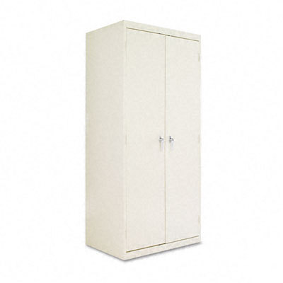Assembled high storage cabinet, 4 adjust shelves putty