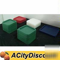 Assorted set of kitchen cambro plastic container lids
