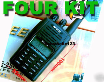 Four fm 5W vhf 136-174MHZ handheld programmable radios
