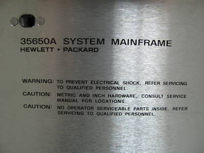 Hp 35650A system mainframe w/ hp 35655A 35651B 35653A