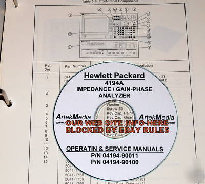 Hp 4194A ops & service manuals ( good schematics) 2VOL
