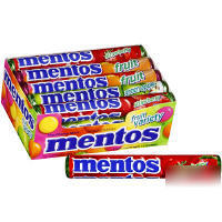Mentos fruit variety - 15/1.32OZ rolls factory fresh