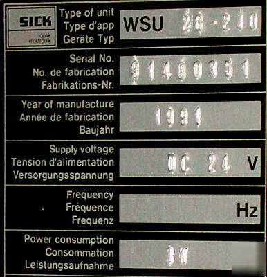 New 5 sick photoelectric safety switches #wsu 26-230